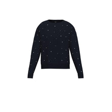 Crystal-Embellished Sweater - Navy