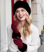 Faux Fur Hat – Burgundy