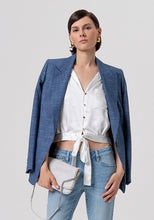 Satin Tie-Front Cropped Shirt