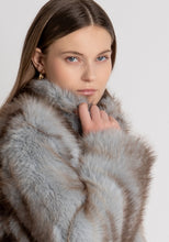 Multi-Tone Faux Fur Jacket