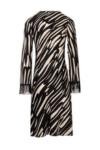 Abstract Print Fringe Midi Dress