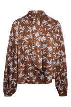 Floral Tie-Neck Blouse