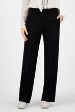 Pull-On Straight-Leg Trousers - Black