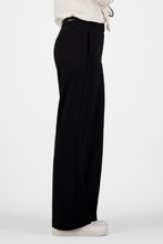 Pull-On Straight-Leg Trousers - Black