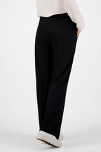 Pull-On Straight-Leg Trousers - Black