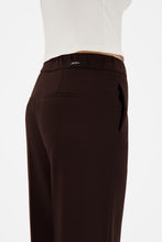 Pull-On Straight-Leg Trousers - Chocolate Brown