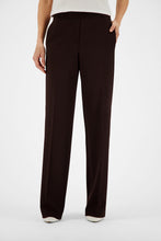 Pull-On Straight-Leg Trousers - Chocolate Brown