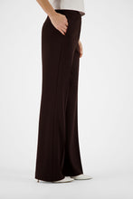 Pull-On Straight-Leg Trousers - Chocolate Brown