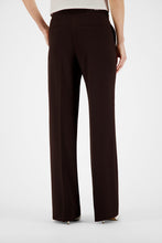 Pull-On Straight-Leg Trousers - Chocolate Brown