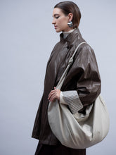 Chocolate Faux Leather Drawstring Coat