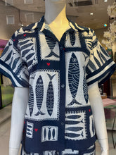 Nautical Fish Print Short Sleeve Shirt