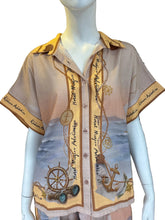 Nautical Harbour Print Short Sleeve Shirt