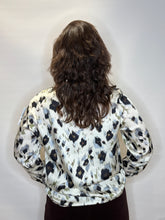 Ivory Abstract Print Satin Blouse