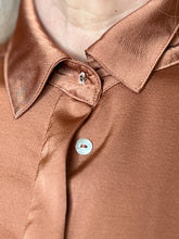 Copper Satin Relaxed Shirt