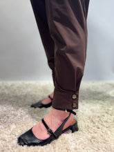 Tapered Trousers with Drawstring Waist - Cocoa