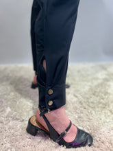 Tapered Trousers with Drawstring Waist - Black