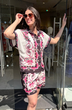 Floral Border Print Blouse