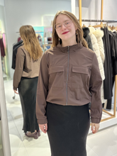 Boxy Zip Jacket - Cocoa