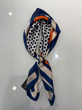 Polka Dot Neck Scarf - Orange & Blue