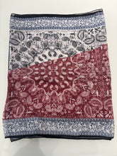Paisley Print Scarf - Red & Navy