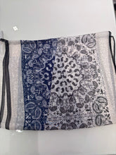 Paisley Print Scarf - Black & Blue