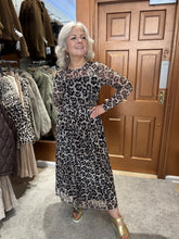 Leopard Mesh Maxi Dress