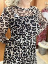 Leopard Mesh Maxi Dress