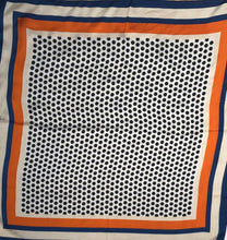 Polka Dot Neck Scarf - Orange & Blue