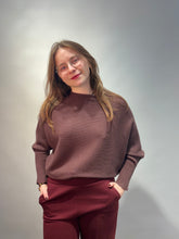 Chocolate Ribbed Knit Top