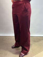 Burgundy Herringbone Trousers