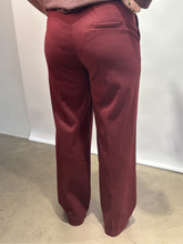 Burgundy Herringbone Trousers