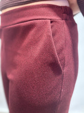 Burgundy Herringbone Trousers