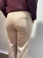 Cream Herringbone Trousers