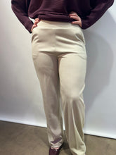 Cream Herringbone Trousers