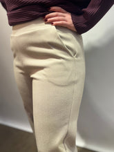 Cream Herringbone Trousers