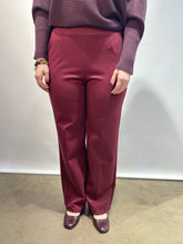 Smart Straight-Leg Trousers - Bordeaux