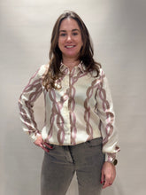Chain Print Satin Shirt