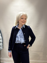 Navy Textured Knit Jacket