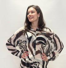 Zebra Print Sheer Shirt