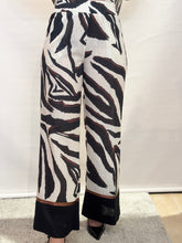 Zebra Print Wide-Leg Trousers
