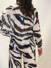 Zebra Print Sheer Shirt