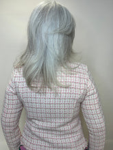 Pink Tweed Button-Front Jacket