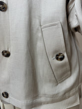 Champagne Satin Button-Up Jacket