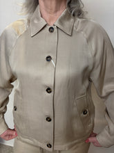 Champagne Satin Button-Up Jacket
