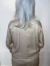Champagne Satin Button-Up Jacket