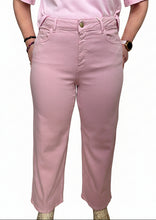 Soft Pink Cropped Straight Leg Trousers