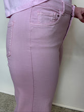 Soft Pink Cropped Straight Leg Trousers