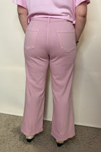 Soft Pink Cropped Straight Leg Trousers