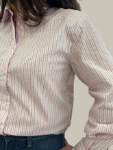 Pink Stripe Shirt with Rhinestone Detail