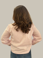 Pink Stripe Shirt with Rhinestone Detail